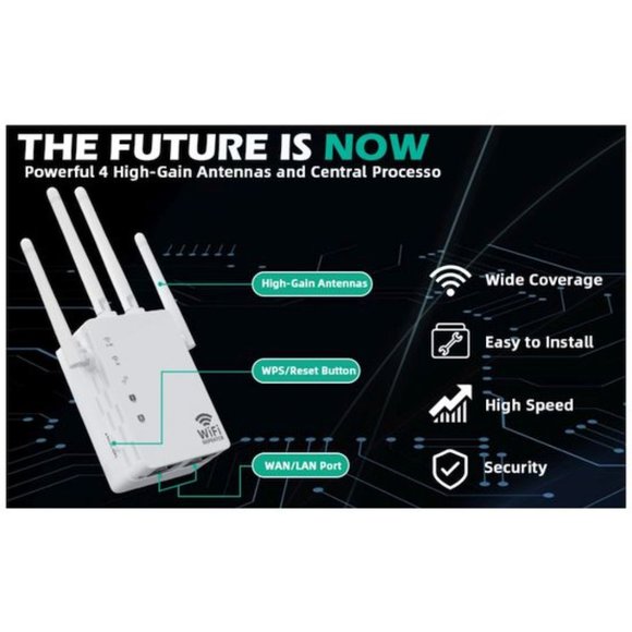 Long Range 1200Mbps 2.4G 5G Dual Band Wireless Internet WiFi Repeater - Picture 3 of 7
